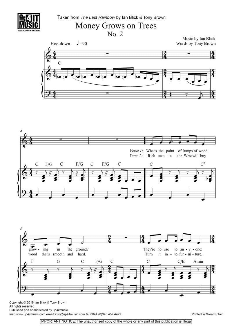 money trees piano Money Grows on Trees